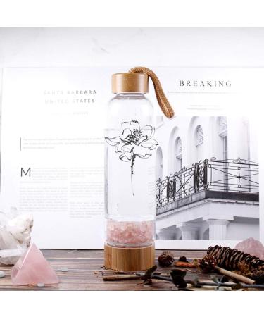 Bamboo Wellness Crystal Elixir 400ML Rose Quartz Gemstone Water Bottle - Buy Online on GoSupps.com