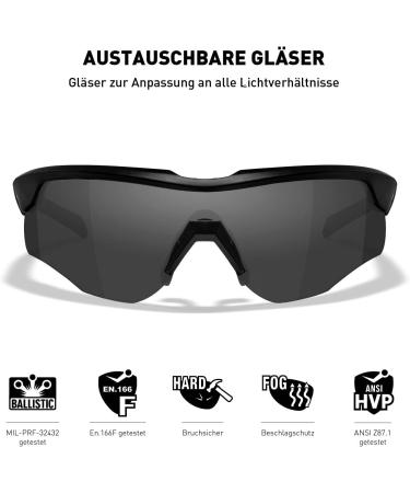 Wiley X WX Rogue Comm Sunglasses for Men | Tactical Military & Outdoor Eyewear | 100% UVA/UVB Protection | Matt Black Frame | Perfect for Cycling Hiking Fishing Airsoft & More - Buy Online on GoSupps.com