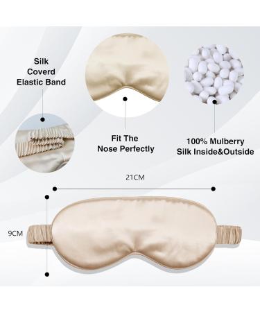 Luxury 100% Mulberry Silk Sleep Mask - Soft Breathable Eye Shade for Men & Women - Blocks Light & Reduces Puffy Eyes - Perfect Gift (Grey - Buy Online on GoSupps.com