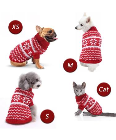 Christmas Sweater for Small Dogs - S-Rot Red Knitted Dog Sweater - Buy Online on GoSupps.com