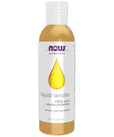 NOW Solutions  Liquid Lanolin Pure  Intense Protection  Formulated for Dry Rough Lips and Skin  4-Ounce 4 Fl Oz (Pack of 1)