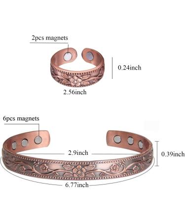 NSJDDWN Magnetic Lymph Detox Set for Women - Bracelet, Ring & Earrings for Lymphatic Drainage & Acupressure - Buy Online on GoSupps.com