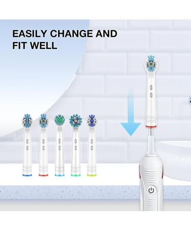 10 Pack Compatible Replacement Toothbrush Heads for Oral B Braun Electric Toothbrush - Professional Precision Brush Heads for Oral B 7000/Pro 1000/9600/5000/3000/8000 - Buy Online on GoSupps.com