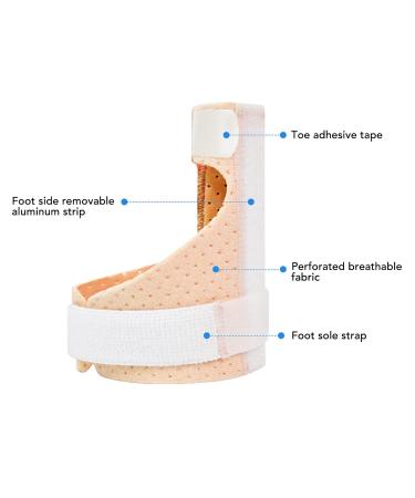 YUYTE Toe Splint | Broken Toe Hammer Toe Straightener | Aluminum Strip | Adjustable Claw Corrector Skin Color (Left Foot) - Buy Online on GoSupps.com