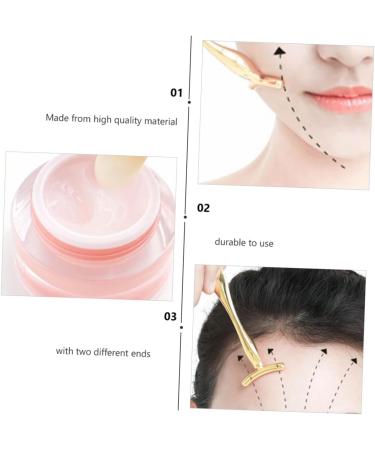 Premium Gold T-Bar Eye Massage Roller Set - Eye Cream Massage Device for Refreshing Skin - 9.6x3.5cm - Buy Online on GoSupps.com