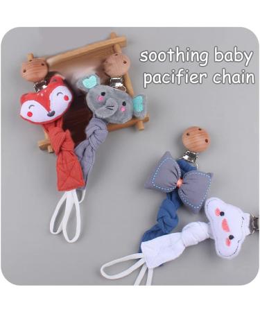 Ibeafilly Pacifier Band with Beech Wood Clip - Personalized Pacifier Chain for Girls | Triangular Cloth Sucker - Ideal Baby Gift - Buy Online on GoSupps.com
