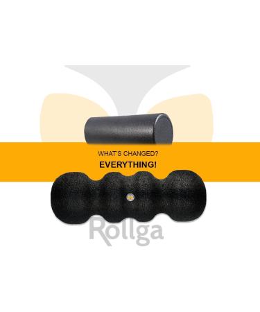 Rollga Foam Roller - 18 Black Hard Density for Muscle Recovery, Flexibility, Back & Neck Massage, Exercise - Buy Online on GoSupps.com