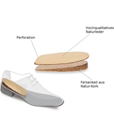 Fabacare Corbby Heel Cork Premium Shoe Inserts - Leather Orthopedic Heel Pillows Comfortable Walking & Running 1 Pair (0.5-2 cm) for Women - Buy Online on GoSupps.com