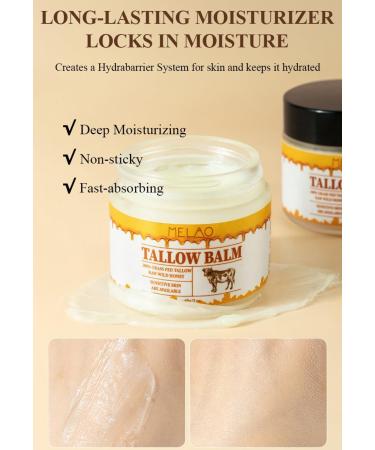 Tallow and Honey Balm - All-Natural Skin Care with Grass-Fed Beef Tallow & Raw Wild Honey - 2 oz Moisturizing Body Oil - Buy Online on GoSupps.com