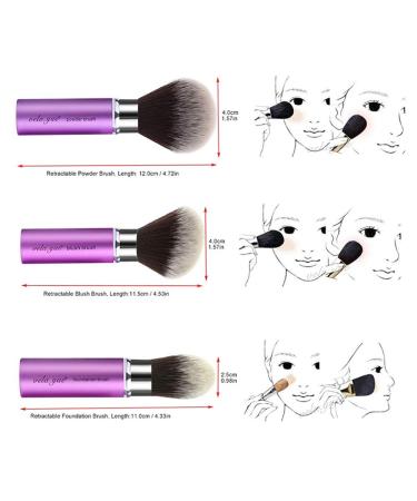 Vela.Yue Retractable Kabuki Face Brush | Round Powder Makeup Brush - Buy Online on GoSupps.com
