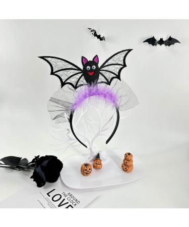 hgnxa Adult Kids Cartoon Bat Wing Shape Headband Woman SPA Hair Hoop Makeup Halloween Taking Photos Christmas Party Headpiece Purple - Buy Online on GoSupps.com