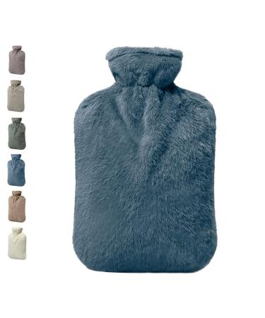 BICAREE Hot Water Bag for Pain Relief Extra Large Rubber Hot Water Bottle with Cover Bpa Free Hot Compress (2L Blue Ashes) - Buy Online on GoSupps.com