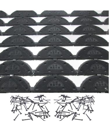 28 Pcs Large Black Rubber Heel Plates Shoe Repair Kit with Nails - Replacement Sole Heel Taps - Buy Online on GoSupps.com