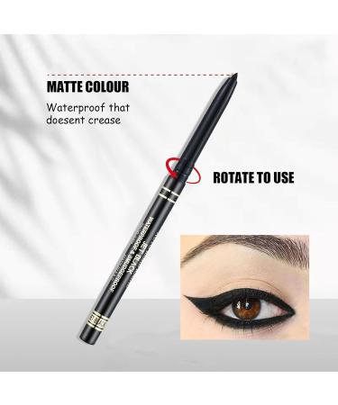 AOWVUTS Waterproof Long Lasting Eye Gel Pencil Black&White Two Packs Precise Eye Pencil Does Not Smudge Eyeliner Tattoo Liner Smokey - Buy Online on GoSupps.com