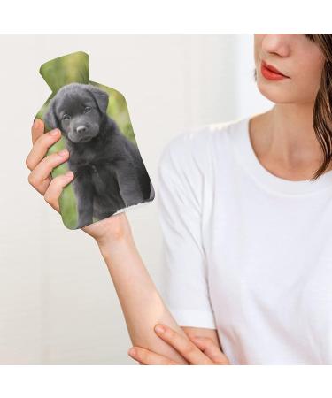 Black Labrador Hot Water Bottle | Plush Bed Warmer for Adults & Kids | 26.5x15.3cm - Buy Online on GoSupps.com