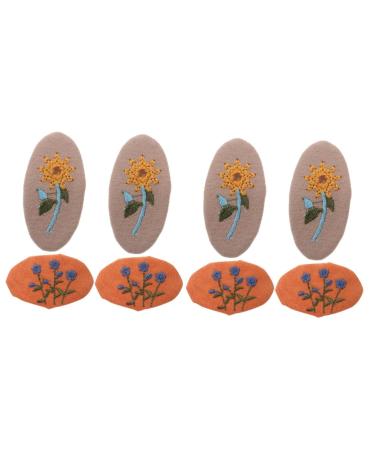 Beavorty 4 Pairs hairpin lovely hair clips metal snap hair barrettes flower fabric hair claw floral barrettes hair bobby metal hair clip flower snap hair clip flowers Miss vintage cloth