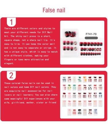dijiusidy False Nail Perfect Matching Simple to Wear Fingernail Full Coverage Press Type Strong Viscosity Adjustable Paster Type 21 F741 Type 21 F741 - Buy Online on GoSupps.com