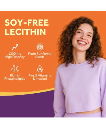 Doctor's Recipes Sunflower Lecithin 1200 mg for Men & Women Non-GMO All 8 B Vitamins with Folate Methyl B12 B6 Biotin & Inositol Nerve Cellular Energy Support 150 Softgels - Buy Online on GoSupps.com
