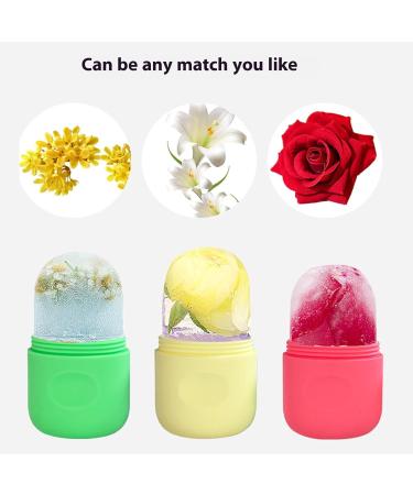 Buy Ice Roller for Face - Enhance Beauty & Reduce Puffiness | Facial Skin Care Tool with Cleaning Brush - Light Yellow - Buy Online on GoSupps.com