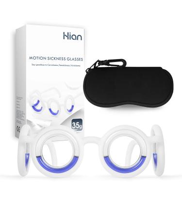 Hion Anti- Motion Sickness Smart Glasses, Ultra-Light Portable Nausea Relief Glasses, Raised Airsick Sickness Seasickness Glasses for Sport Travel Gaming, No Lens Liquid Glasses for Adults or Kids D-black B