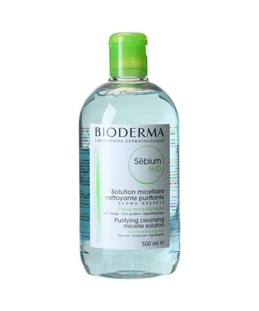 Bioderma - Sebium H2O Purifying Cleansing Micelle Solution (For Combination/Oily Skin) Non-Rinse Paraben-Free Hypoallergenic - 500 Milliliter/16.7 Fluid Ounce 30 Milliliters
