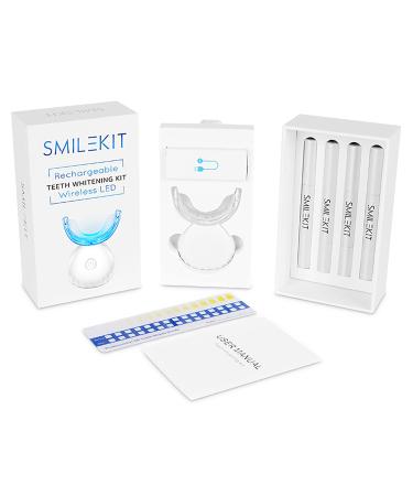 Teeth Whitening Kit  Blue LED Light Dental Instrument  Home Teeth Whitening Light Kit  4 PCS Syringes Gel Enough for Whitening  Restores Your Gleaming White Smile in Short Time
