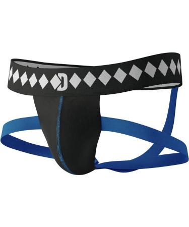 Diamond MMA Four-Strap Jock Strap Supporter with Built-in Cup Pocket - Black Large - Buy Online on GoSupps.com