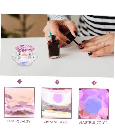 minkissy 1pc Nail Art Crystal Cup Clear Container Shot Glass with Lid Acrylic Liquid Powder Dish Acrylic Liquid Dish with Lid Nail Art Dappen Dish Nail Art Manicure Care Tools 7.5x6cm Pink - Buy Online on GoSupps.com