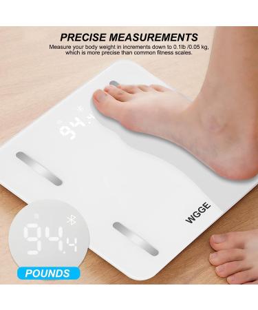WGGE Bluetooth Body Fat Scale Smart Digital Bathroom Weight Scale with BMI & Body Composition Analyzer - Max 400 Pounds - Buy Online on GoSupps.com
