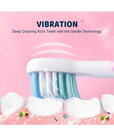 Girls Proalpha Electric Toothbrush for Kids Age 3-12 | Rechargeable Sonic Toothbrush with Timer | 2 Reminder Brush Heads | IPX7 Waterproof | Pink - Buy Online on GoSupps.com