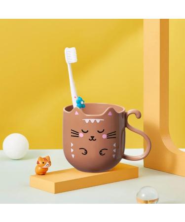 Digjobk Electric Toothbrush Mug & Organizer - Yellow Bathroom Cup Holder for Toothbrushes Toothpaste & Razors - 8.6x8.5 - Buy Online on GoSupps.com
