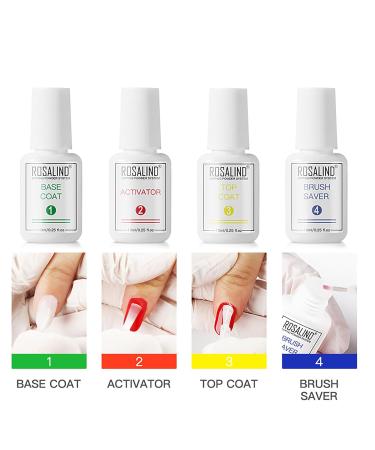 Roseflower Dipping Powder Nails Kit - 6 Colors Nude Dip Powder Starter Kit with Base Coat & Top Coat for Long-Lasting DIY Manicure at Home - Buy Online on GoSupps.com