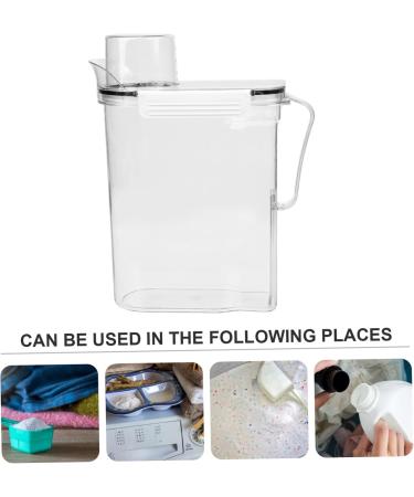 KOMBIUDA 4pcs Laundry Storage Box Bucket for Soap Tide Laundry Liquid Lotion Plastic Transparent - Buy Online on GoSupps.com
