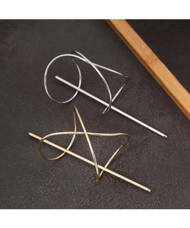 Prosy Vintage Irregularly Curved Metal Hair Clips for Bun Non Slip Hair Accessories Daily Party Gift for Women and Girls (Gold) - Buy Online on GoSupps.com