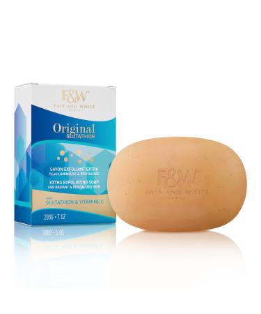Fair and White Glutathione Exfoliating Soap 7 oz / 200g - Highly Effective to Brighten Skin Complexion and to Reduce Acne Spots  Wrinkles  with Vitamin C Glutathione Soap - Buy Online on GoSupps.com