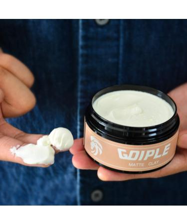 Men's Hair Styling Clay - Strong Hold, Matte Finish Pomade for All Hair Types - 100g (3.5oz) - Buy Online on GoSupps.com