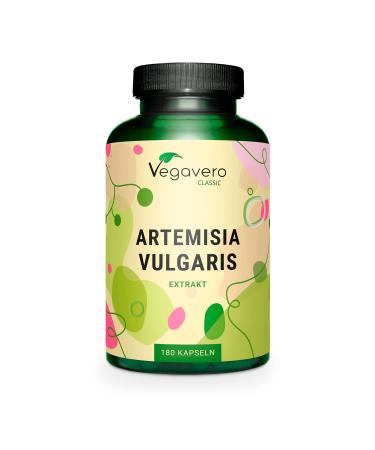 Sagewort Vegavero | High Dosage: 600 mg Artemisia Vulgaris Extract per Capsule | No Additives | 180 Capsules (6 Months) | VEGAN