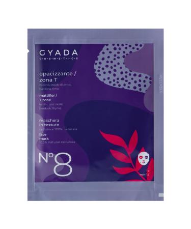 GYADA COSMETICS GYADA COSMETICS Opaque Fabric Face Mask for Mixed Oily Hair and T-Zone Moisturising and Purifying Action for Soft and Uniform Skin with Aloe Vera and Vitamin E 15 ml