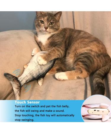 Floppy Fish Cat Toy - Interactive Catnip Toy for Indoor Cats | Realistic Plush Simulation, Washable, Perfect for Biting and Kicking | Grass Carp Design - Buy Online on GoSupps.com