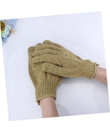 Minkissy Exfoliating Bath Gloves - 2 Pairs Rayon Scrubber Mitts for Body Wash & Shower | Lazy Five Fingers Body Scrubber - Buy Online on GoSupps.com