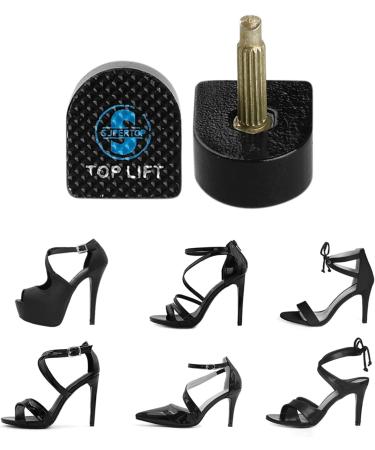 4 Pcs Black Plastic High Heel Tips for Lady Shoes - 15mm x 13mm - Buy Online on GoSupps.com