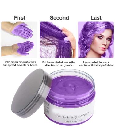 Acosexy Purple Temporary Hair Color Wax for Kids - Disposable Natural Hair Dye Pomade for Instant Hairstyle - Great for Party, Cosplay, Masquerade - Buy Online on GoSupps.com