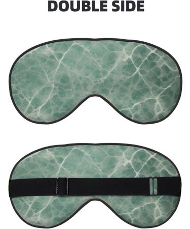 Buy Reusable Sleep Mask for Women & Men - Soft Blackout Eye Masks for Travel & Better Sleep | Marble Blue Grey - Buy Online on GoSupps.com
