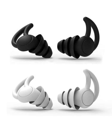 Samsyoki 2 pairs of earplugs for sleeping silicone hearing protection earplugs reusable hearing protection plug earplugs to sleep snoring work concert travel
