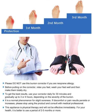 Adjustable Bunion Corrector - Orthopedic Hallux Valgus Device for Foot Comfort (Black M Code) - Buy Online on GoSupps.com