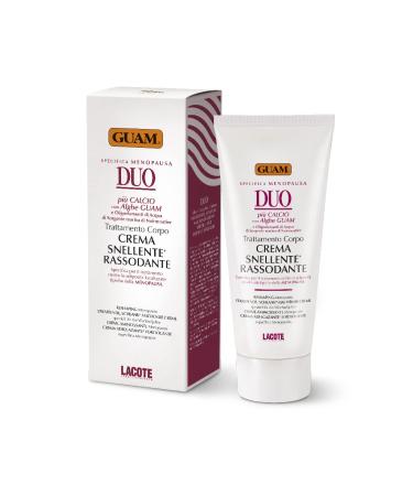 Guam menopause-specific slimming cream duo with Guam Sea algae tightening body treatment for local obesity in menopause made in Italy 200 ml pack