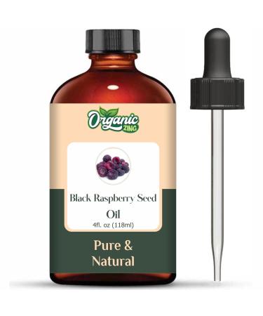 ORGANIC ZING Organic Zing Black Raspberry Seed Oil (Rubus Occidentalis) - Pure Natural Transportation Oil for Skin and Hair Care - 4 oz