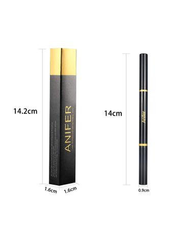 Anifer Waterproof Eyebrow Pencil - Retractable Dual-End Makeup in Black | Long-lasting & Smudge-proof - Buy Online on GoSupps.com