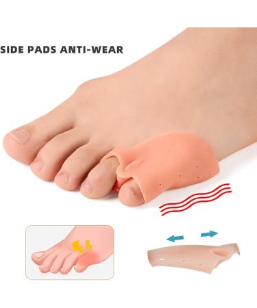 Gel Toe Spreader - 8 Silicone Toe Caps for Corns Calluses & Bunion Relief | Small Toe Protection - Buy Online on GoSupps.com