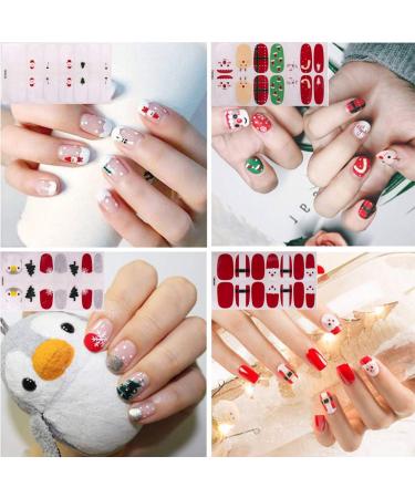 Shop Ebanku 8 Sheet Christmas Nail Stickers - Self-Adhesive Snowman & Snowflake Wraps for Women & Girls | Includes Nail File - Buy Online on GoSupps.com